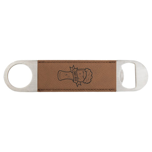Dark Brown Leatherette Bottle Opener