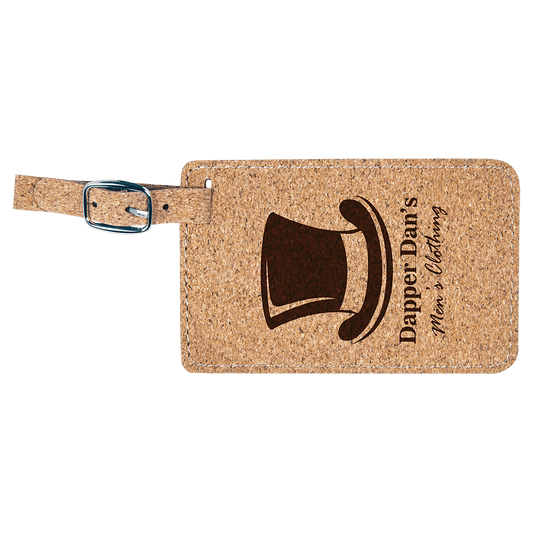 Cork Leatherette Luggage Tag