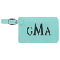 Teal Leatherette Luggage Tag