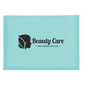 Teal Leatherette Hard Business Card Holder