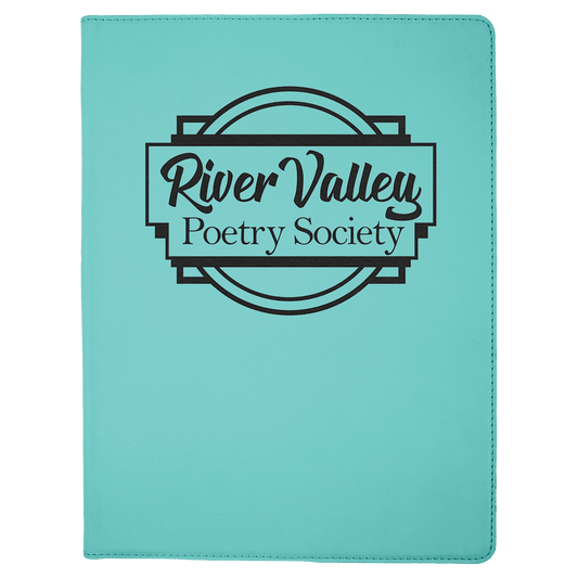 Teal Leatherette Portfolio with Notepad