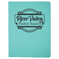 Teal Leatherette Portfolio with Notepad