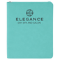 Teal  Leatherette Portfolio with Zipper & Notepad