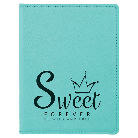 Teal Leatherette Passport Holder