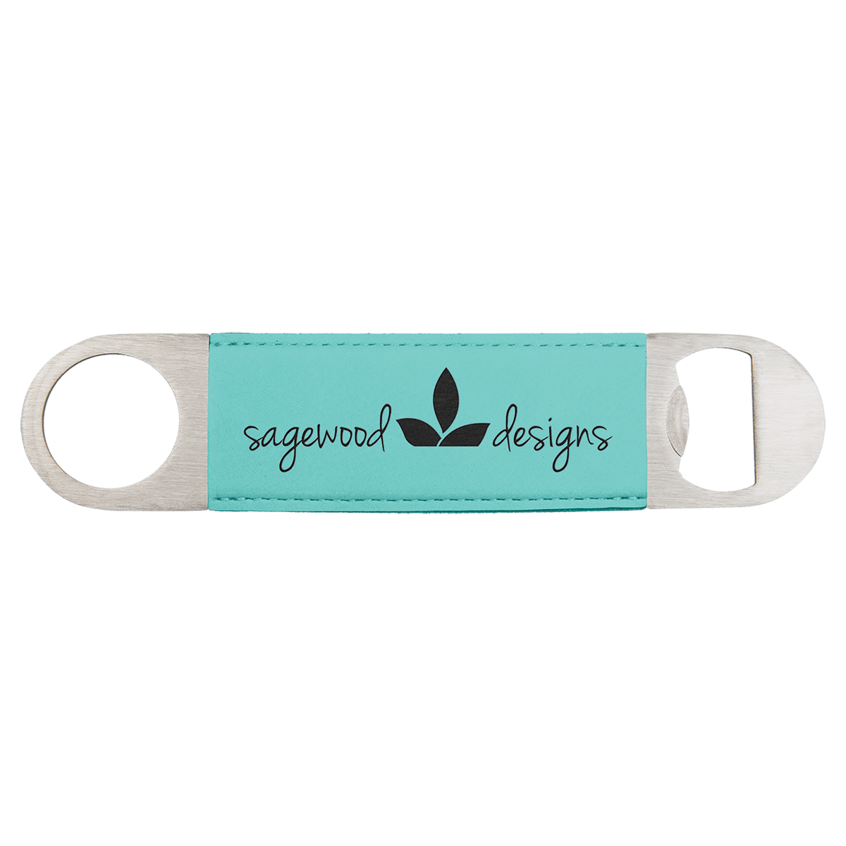Teal Leatherette Bottle Opener