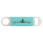 Teal Leatherette Bottle Opener