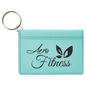 Teal Leatherette ID Holder with Keychain