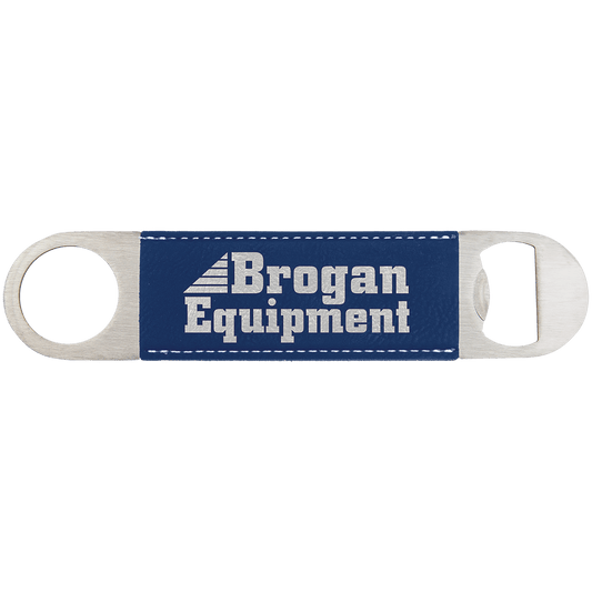 Blue/Silver Leatherette Bottle Opener