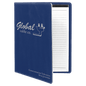 Blue/Silver Leatherette Portfolio with Notepad