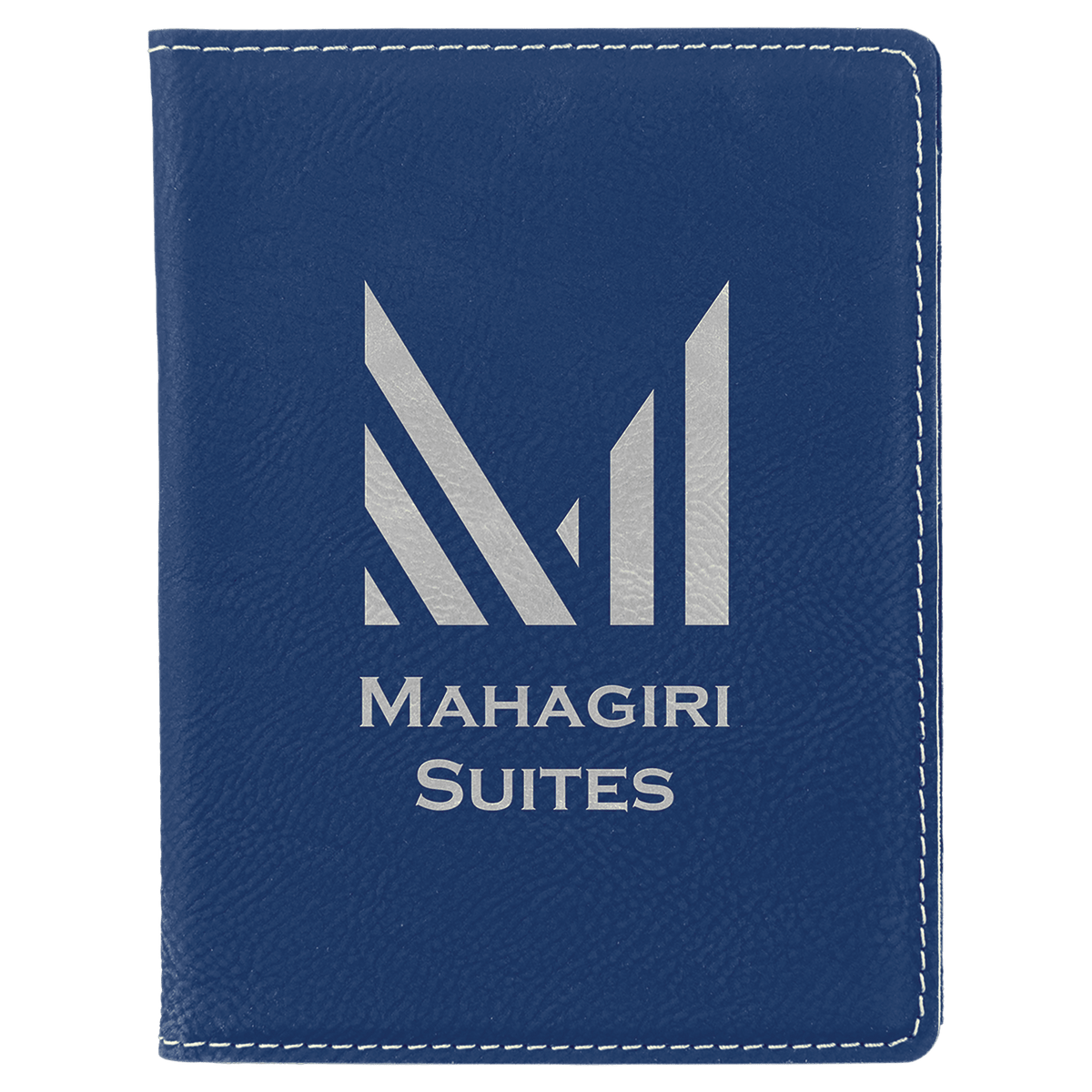 Blue/Silver Leatherette Passport Holder