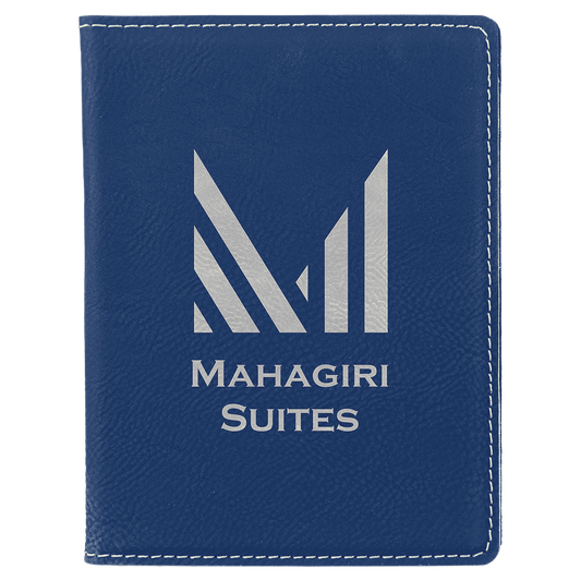Blue/Silver Leatherette Passport Holder