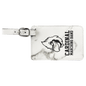 White Marble Leatherette Luggage Tag