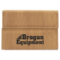 Bamboo Leatherette Hard Business Card Holder