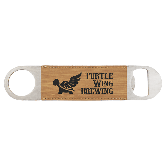 Bamboo Leatherette Bottle Opener