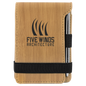 Bamboo Leatherette Mini Notepad & Pen Set