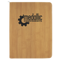 Bamboo  Leatherette Portfolio with Zipper & Notepad