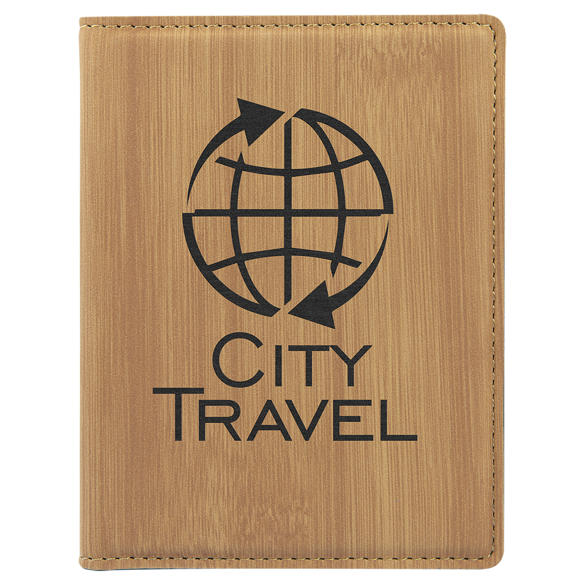 Bamboo Leatherette Passport Holder