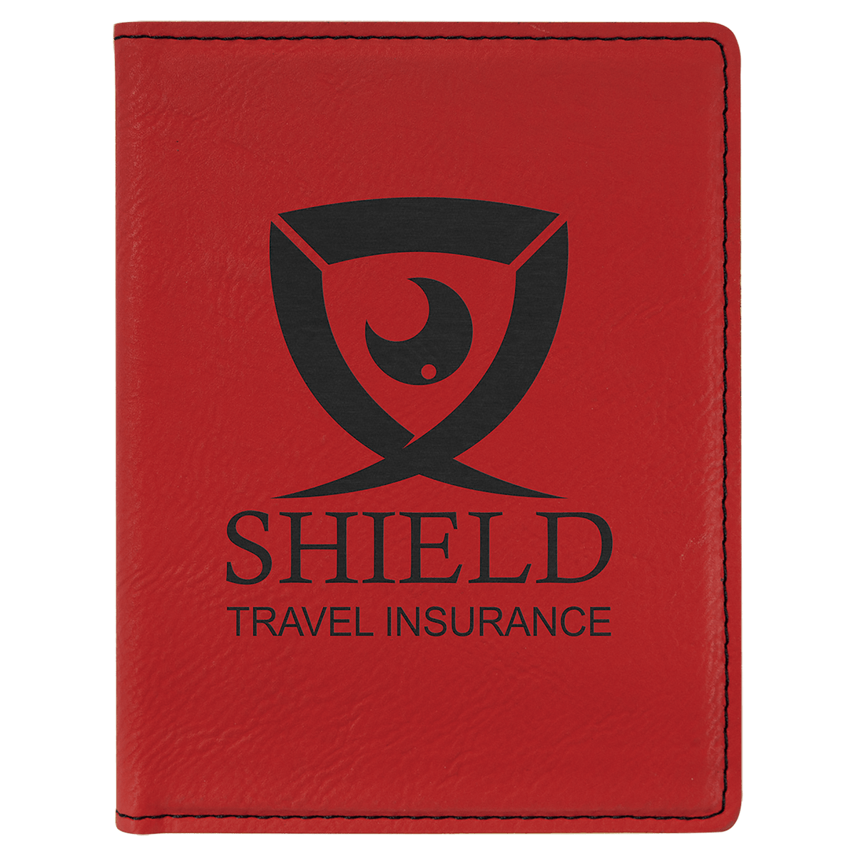 Red Laserable Leatherette Passport Holder