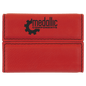 Red Laserable Leatherette Hard Business Card Holder