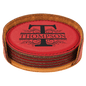 Red Laserable Leatherette Round 6-Coaster Set