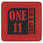 Square Red Laserable Leatherette Coaster