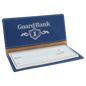 Blue/Silver Laserable Leatherette Checkbook Cover