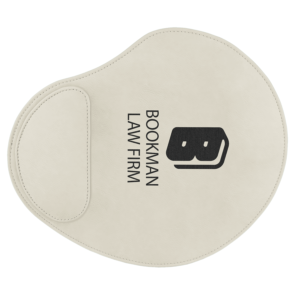 White Laserable Leatherette Mouse Pad