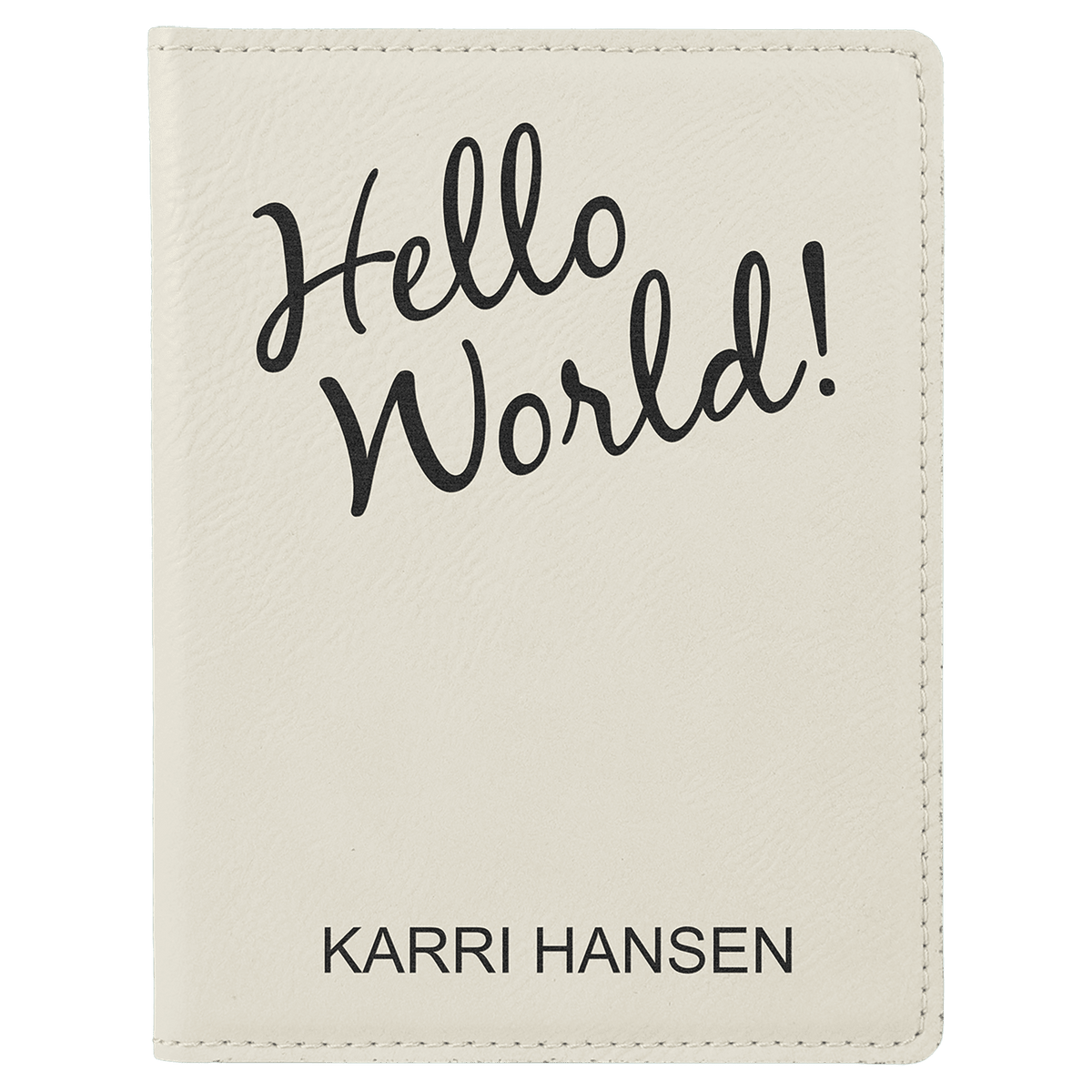 White Leatherette Passport Holder