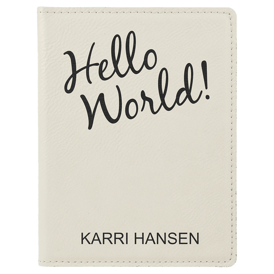 White Leatherette Passport Holder