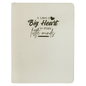 White Leatherette Portfolio with Zipper & Notepad