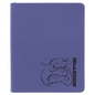 Purple Leatherette Portfolio with Zipper & Notepad