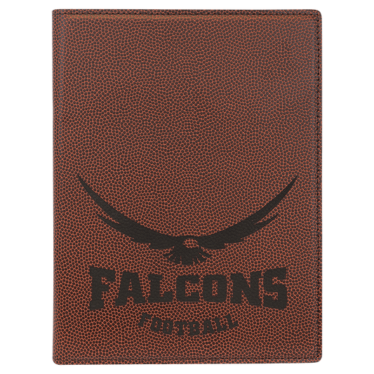 Football Small Leatherette Portfolio with Notepad