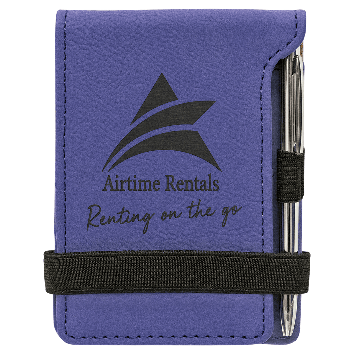 Purple Leatherette Mini Notepad & Pen Set