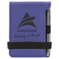 Purple Leatherette Mini Notepad & Pen Set