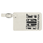 White Leatherette Luggage Tag