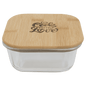 Square Glass Container with Bamboo Lid