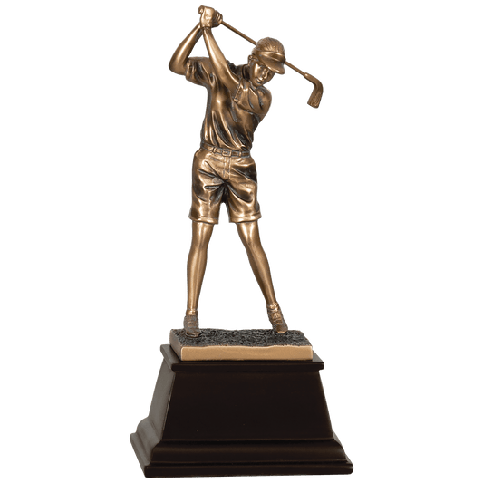Female Bronze Golf Resin-9 1/2"