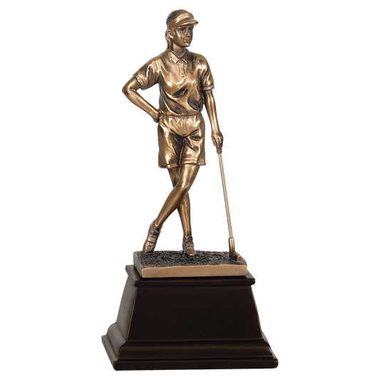 Female Bronze Golf Resin-13"