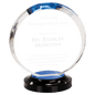 8" Blue Round Halo Acrylic with Base