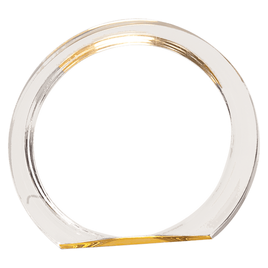 5 3/8" Gold Round Halo Acrylic