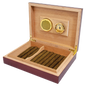 Rosewood Piano Finish Spanish Cedar Humidor with Hygrometer & Humidifier