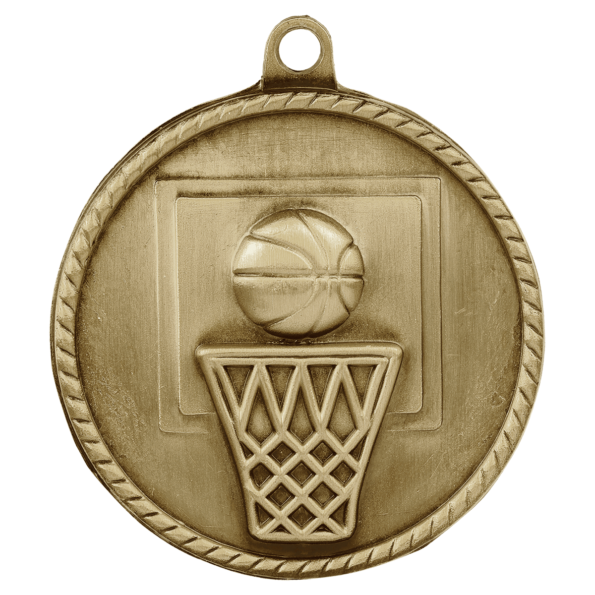 Basketball High Relief Medal-Gold
