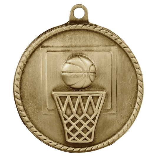 Basketball High Relief Medal-Gold