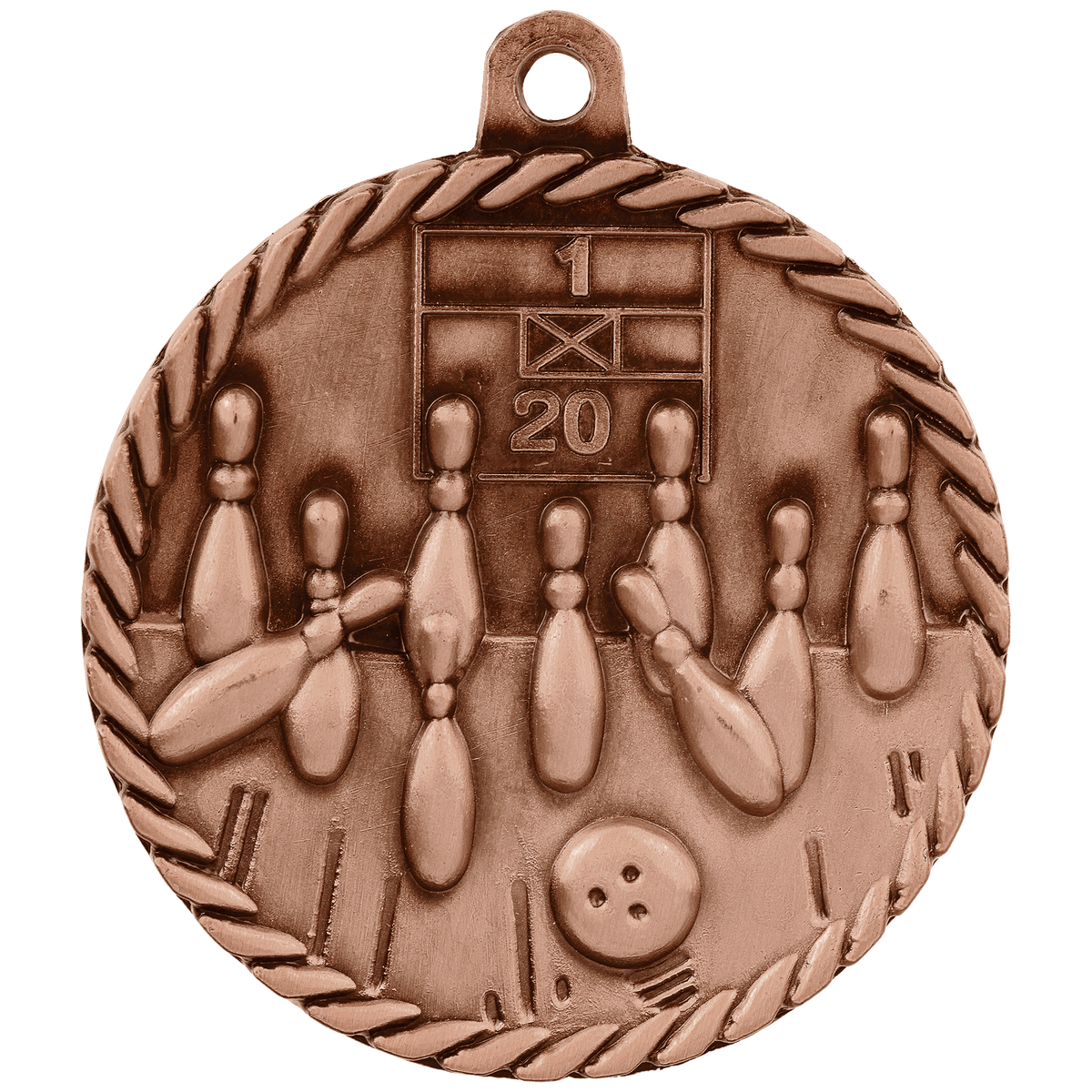 Bowling High Relief Medal-Bronze