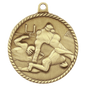 Football High Relief Medal-Gold