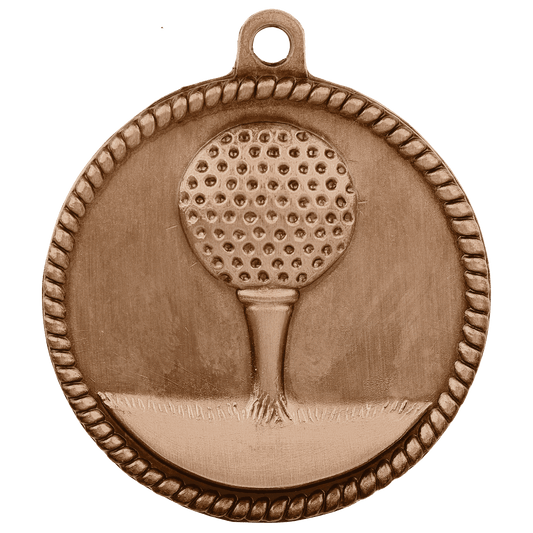 Golf High Relief Medal-Bronze