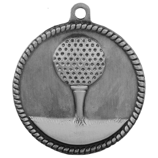 Golf High Relief Medal-Silver