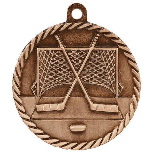 Hockey High Relief  Medal-Bronze