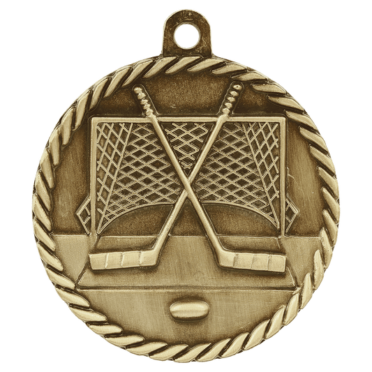 Hockey High Relief Medal-Gold
