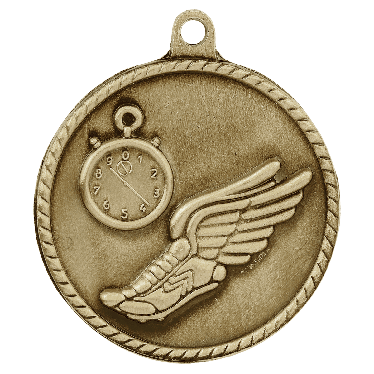 Track High Relief Medal-Gold
